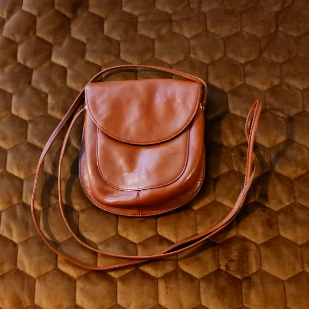 Hobo, brown leather, cross body purse